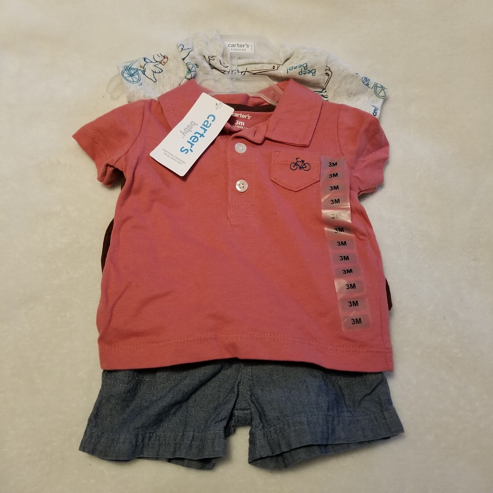Carter’s New Baby Four Piece Multicolor Short Sets Size 3 Months
