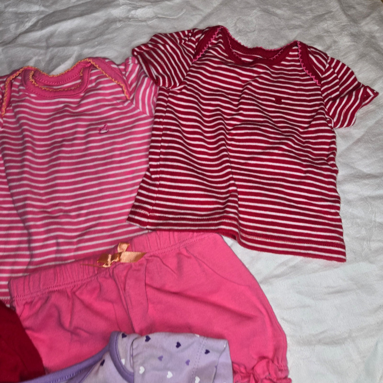 Baby Girl 0-3 Month Carter’s Disney Sesame Summer Shirts Shorts Clothes Sets Lot