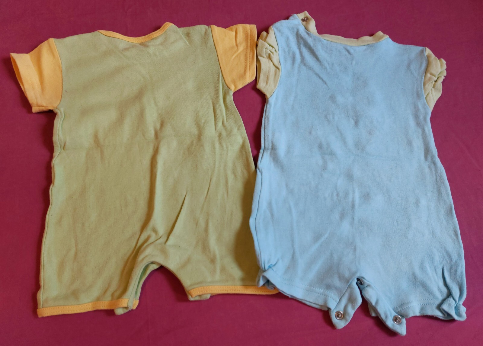 2PK Les Chatounets Girls Multi Assorted Rompers ~ 3 Months