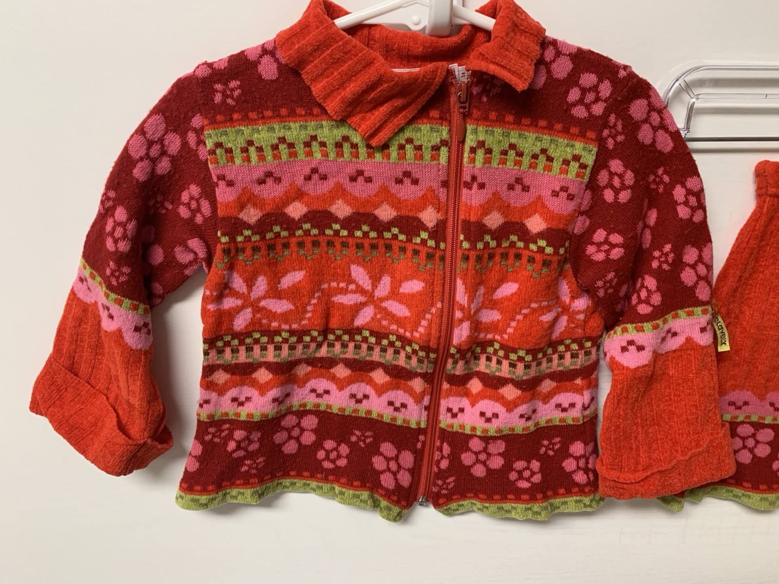 Vtg Irene Clayeux France Knit Pleated Red Tennis Skirt Set Toddler 3