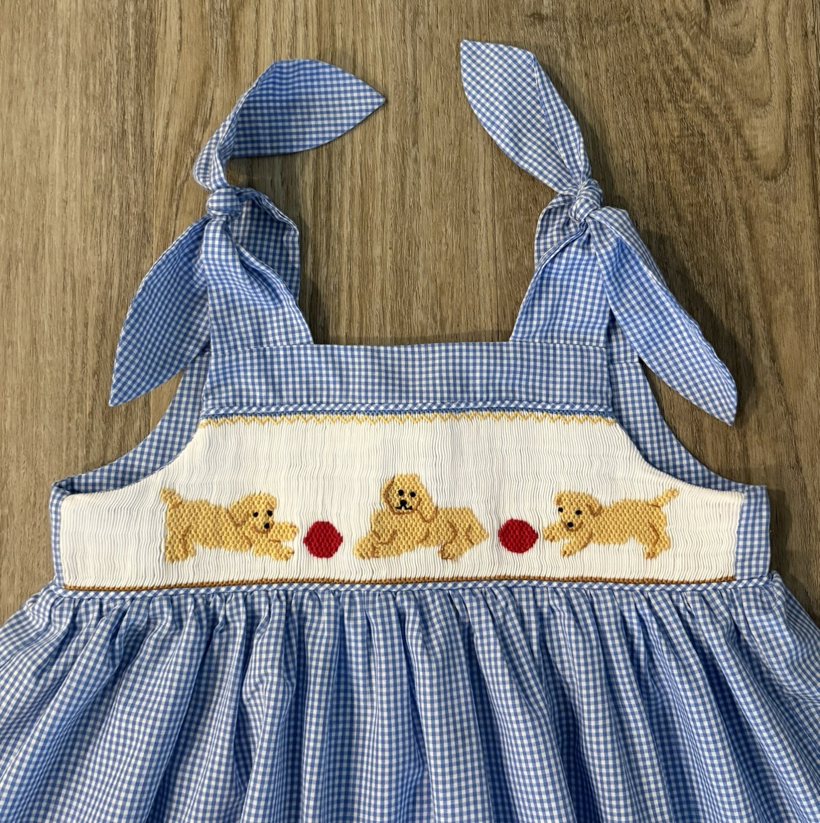 Mom & Me Smocked Dog Ruffle Pant Set size 3T