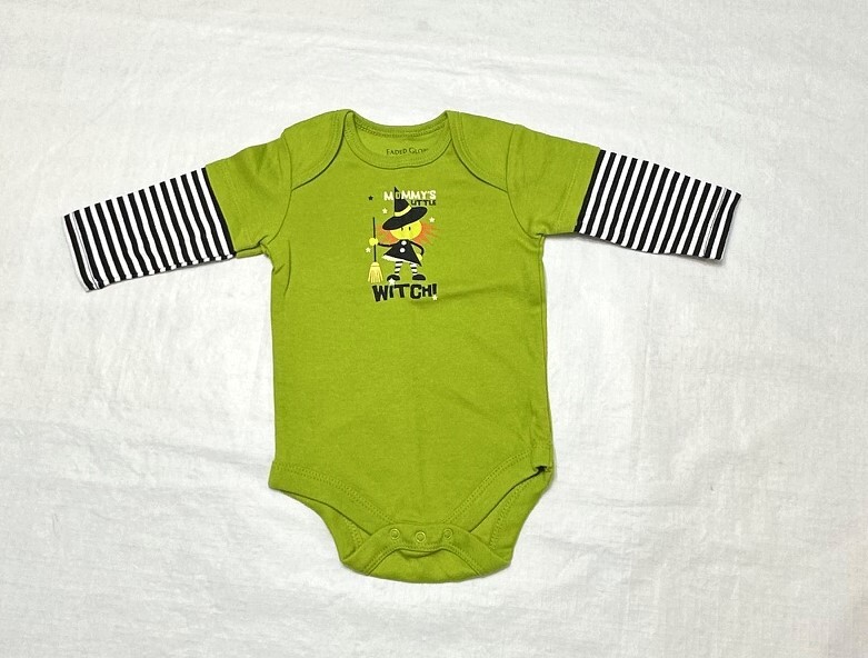 Girls or Boys Infant & Toddler Onecie Halloween Bodysuits: NB-0-3M-3-6M-18M-24M