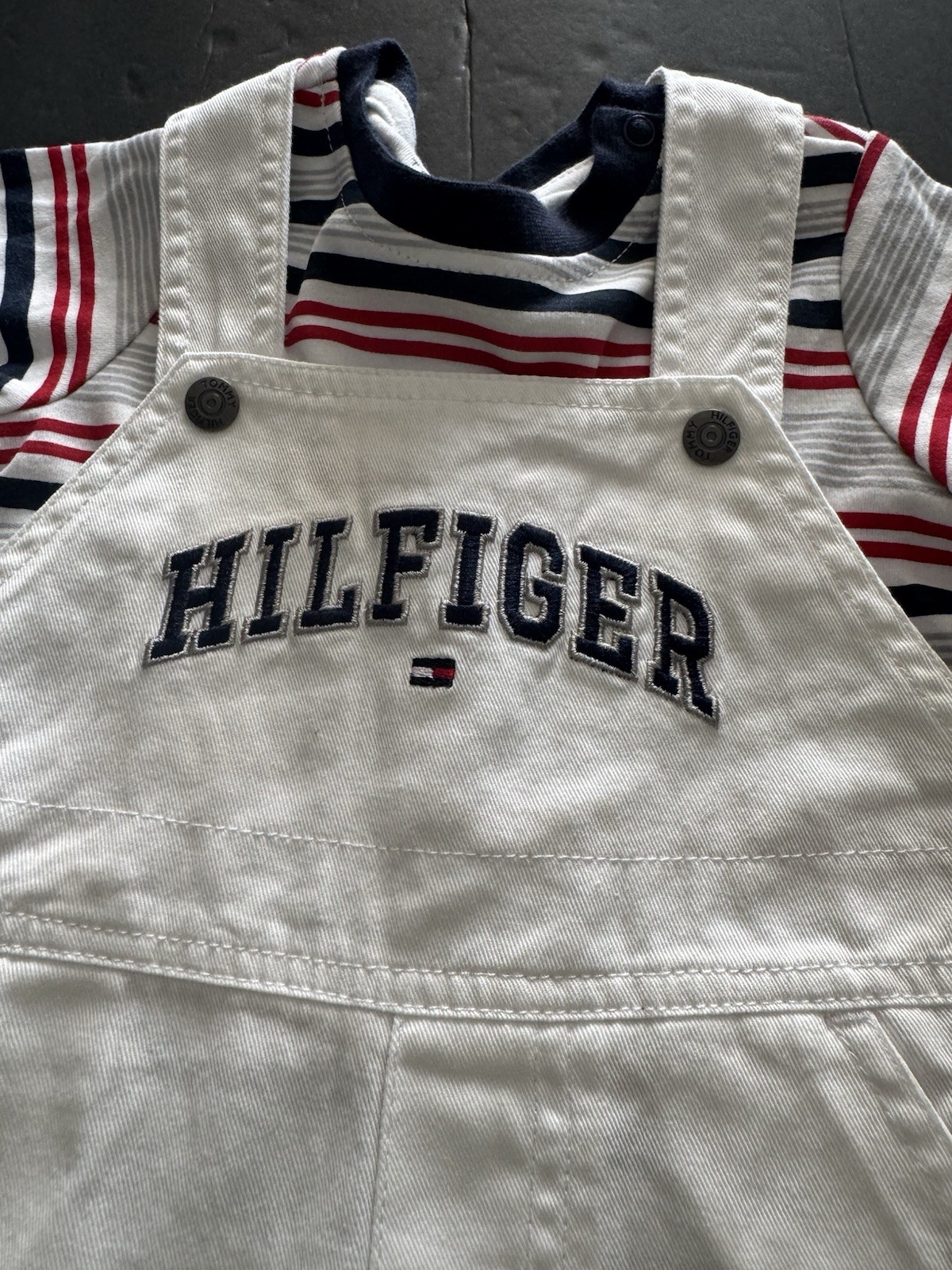Tommy Hilfiger Baby Boy Logo Top & Pants Outfit Set 6-9 Months
