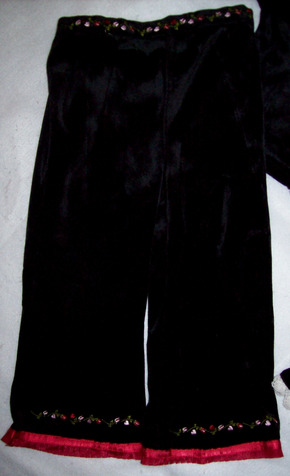 Girl 2T VINTAGE McKIDS BLACK VELVET 3-Pc ROSE SET & COORDINATED MATILDA JANE TOP