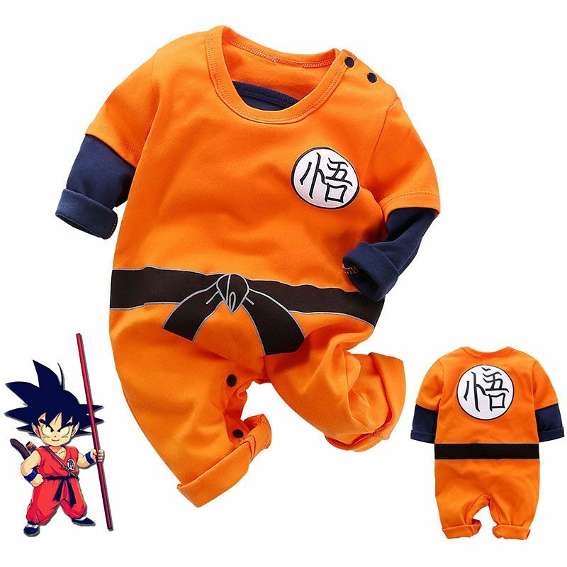 New Newborn Baby Boys Romper Goku Cosplay Costume Jumpsuit Playsuit