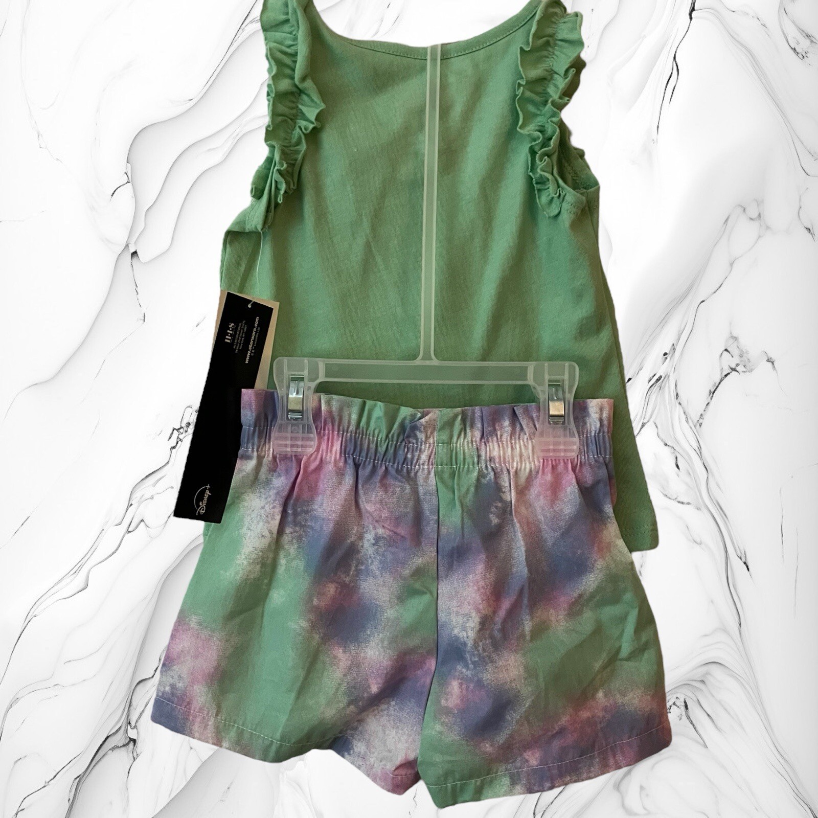 Star Wars The Mandalorian Girls Baby Yoda Shirt Short Set Size 18m 18 months NWT
