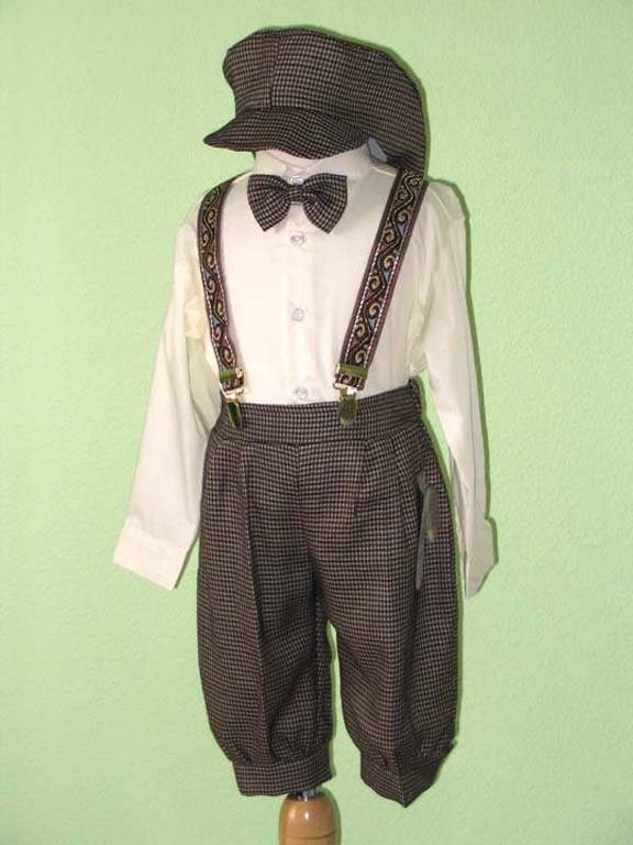 Boy Infant, Toddler Knickers Vintage Outfit , Ivory/Dark Brown, Size: 24 Month