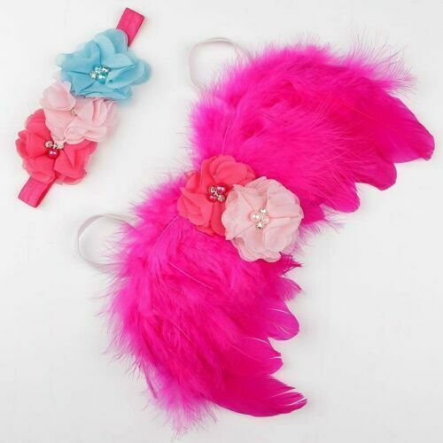 Baby Toddler Fadd Wings Headband Prop Costume Newborn Outfit Angel Girls &