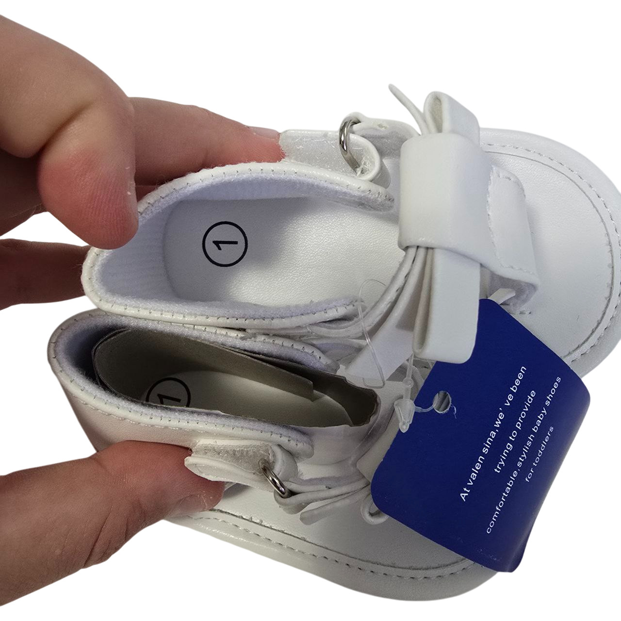 Baby Girl Infant Bow Knot Sandals Soft Flat Shoes Non-Slip White Size 1 (0-3 m)