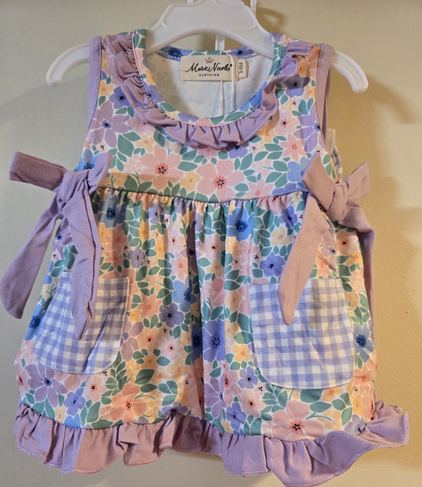 Marie Nicole Clothing 3-6 Months Baby Girl Floral Outfit Dress W/ Bloomers