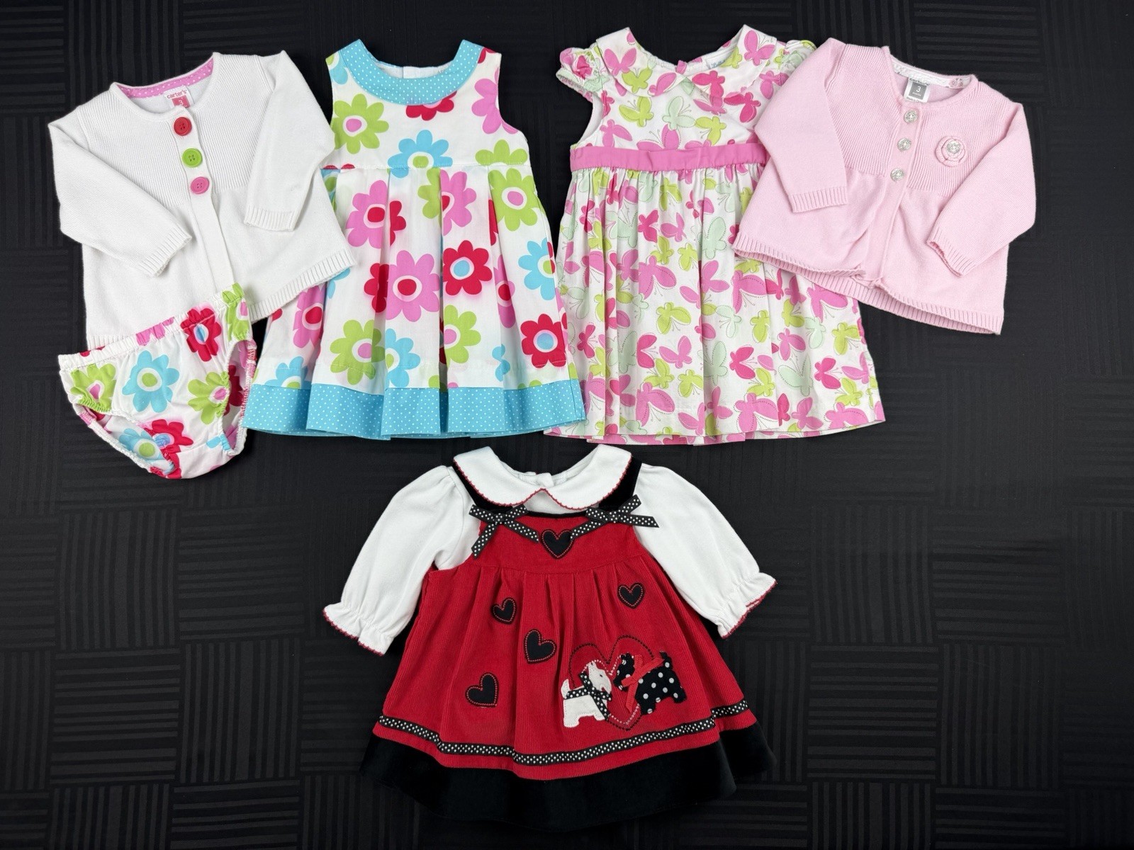 Infant Baby Girl Size 3 Months Dress Sweater Dresses Bundle Mixed Lot Set