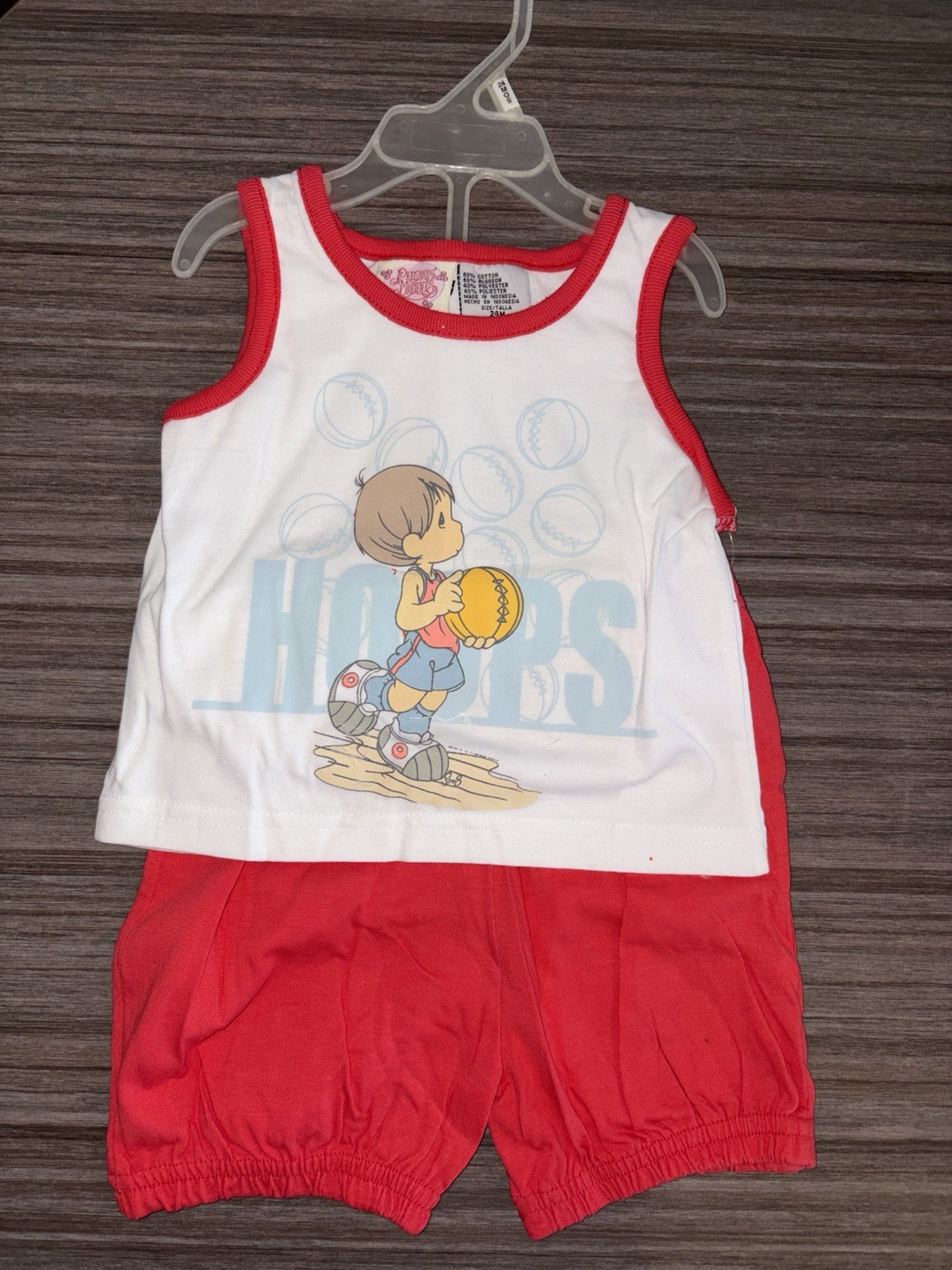 Vintage Precious Moments “Hoops” Tank & Shorts Set – Size 24M