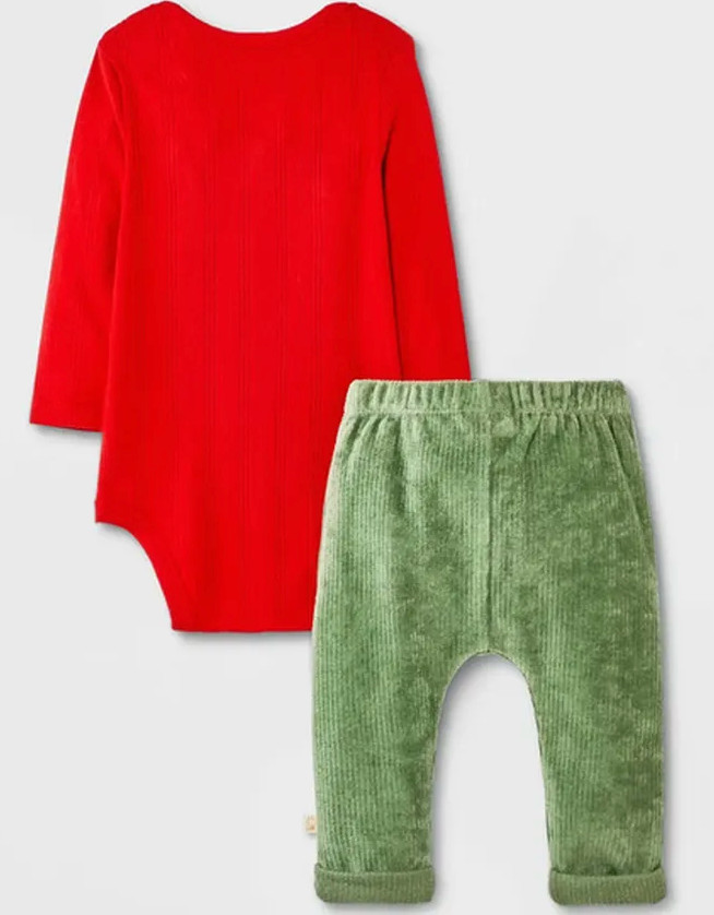 Little Snoopy Baby Peanuts Christmas 2-Piece Bodysuit and Pants Set 3-6M NEW