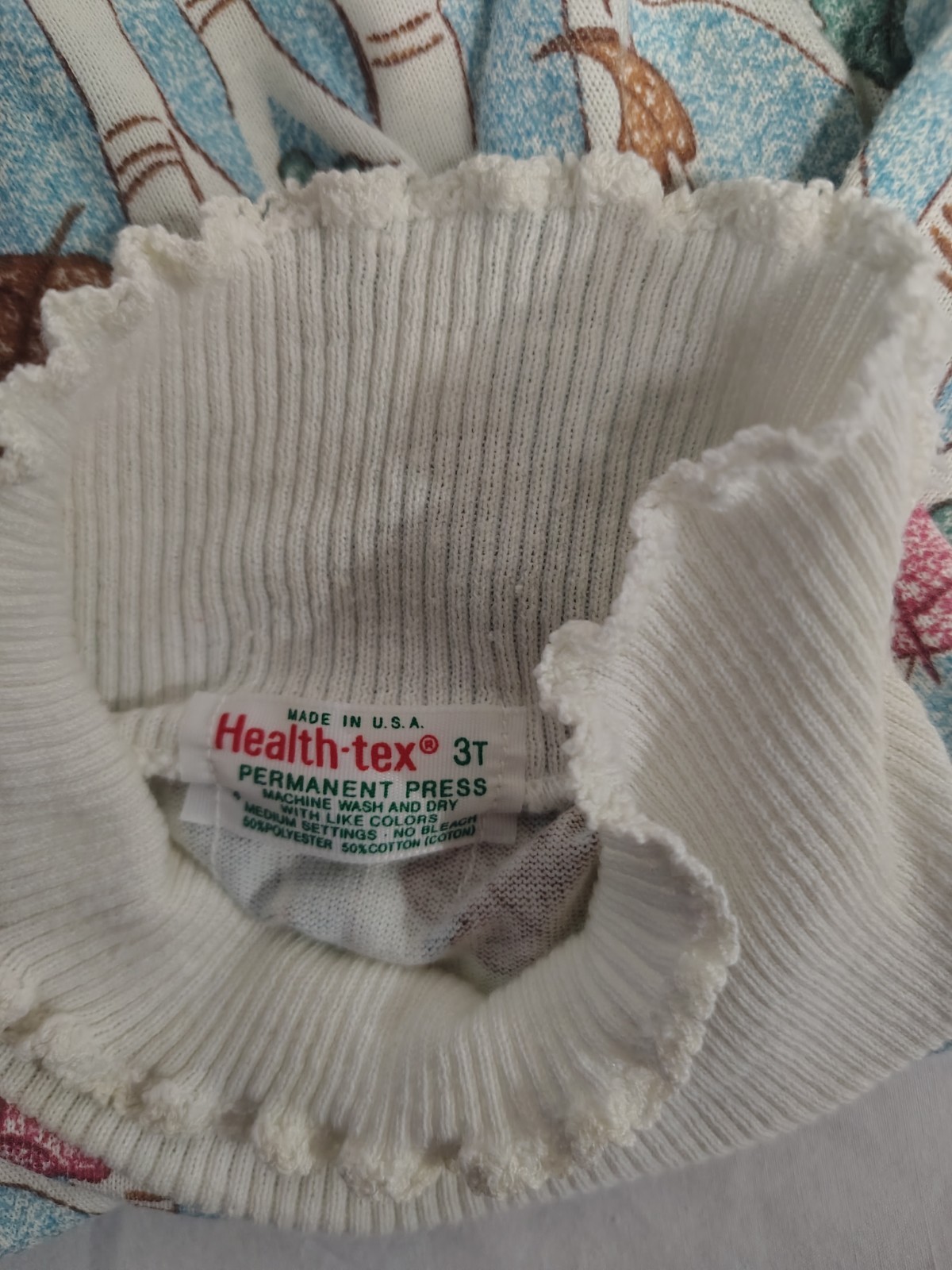 Health-tex Nature Print Long Sleeve Shirt & Blue Pants Set 3T Vintage