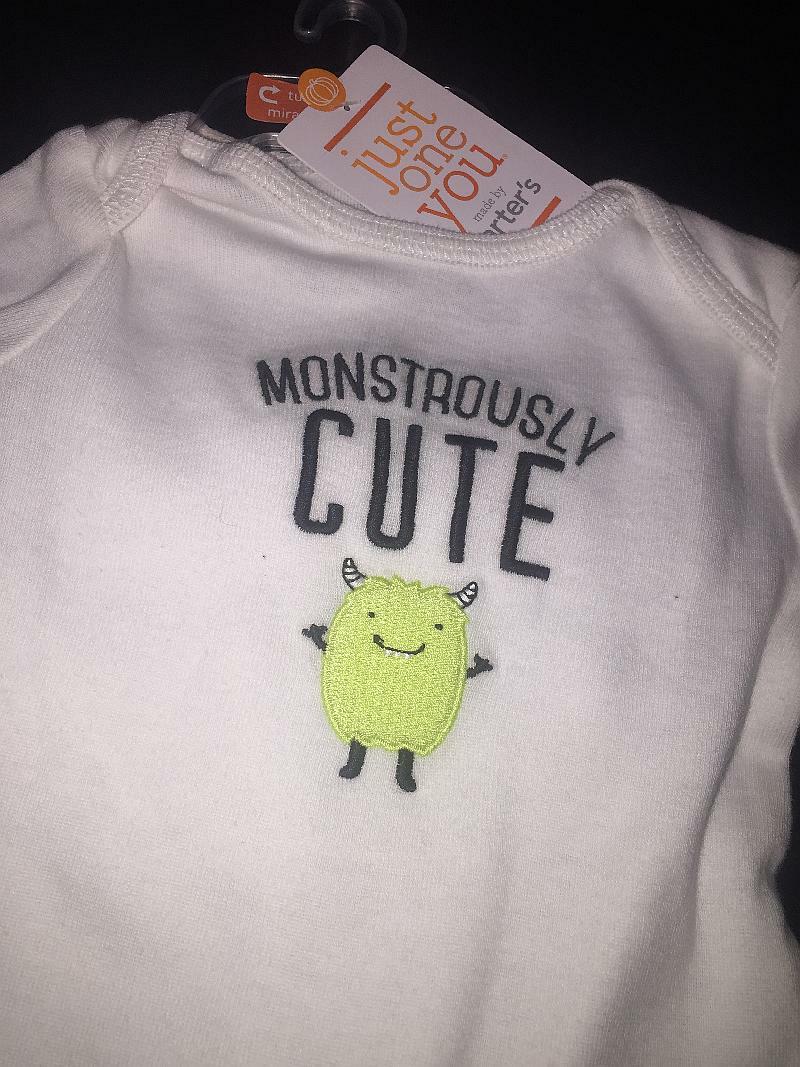 Baby Infant One Piece Pants Set 3 Months Monstrously Cute Halloween Carter’s