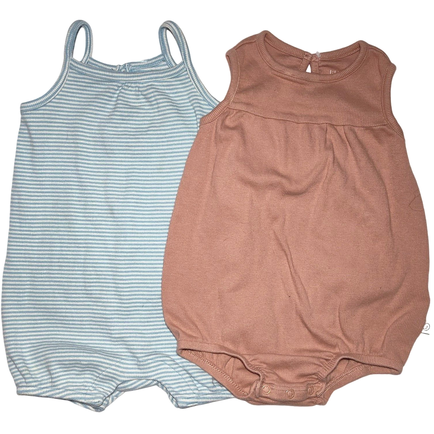 Carter’s Little Planet Organic Cotton 12 Mos Baby Girl Romper Lot Stripe Outfits