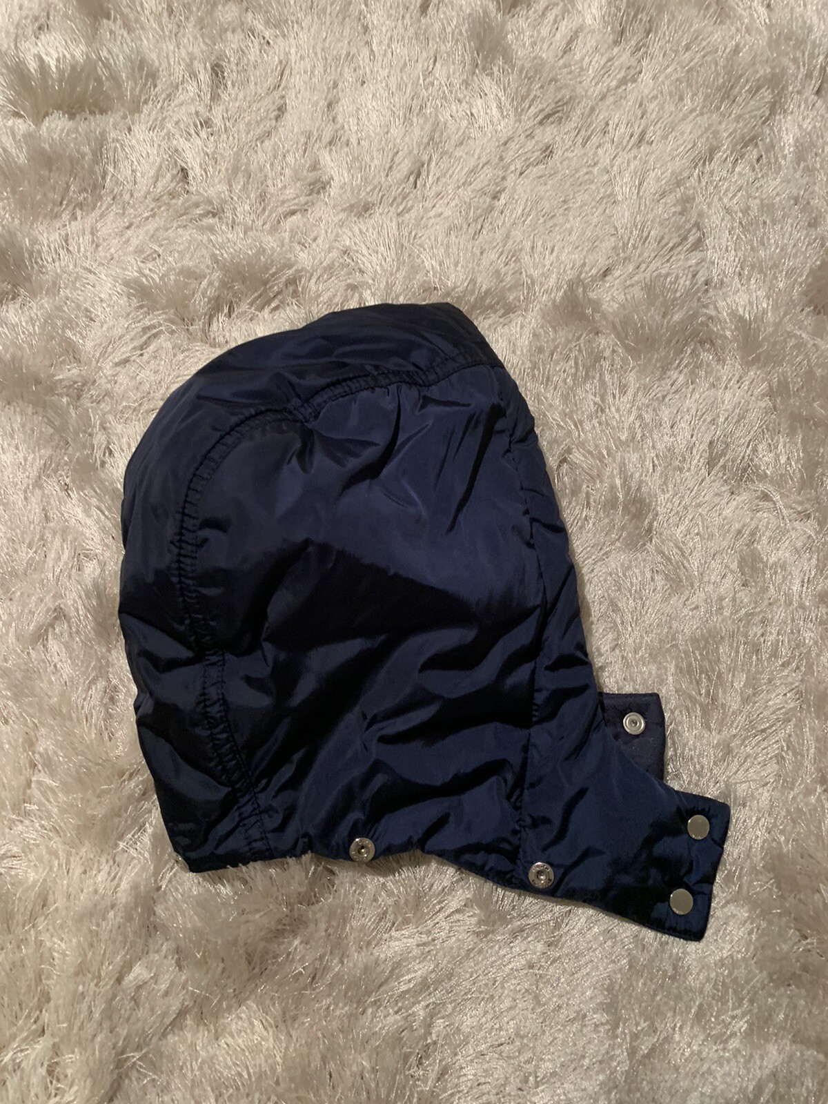 GUCCI Girl Navy Blue QUILTED Web Lined JACKET Removable Hood SZ 6 YR PRE-OWNED!