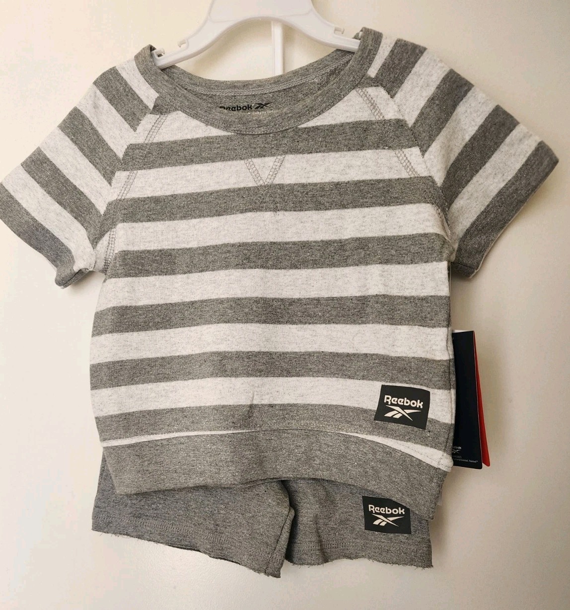 NEW! Reebok Toddler Shorts Set / Athletic Clothes / Gray/ 2-piece Size 24 mo.