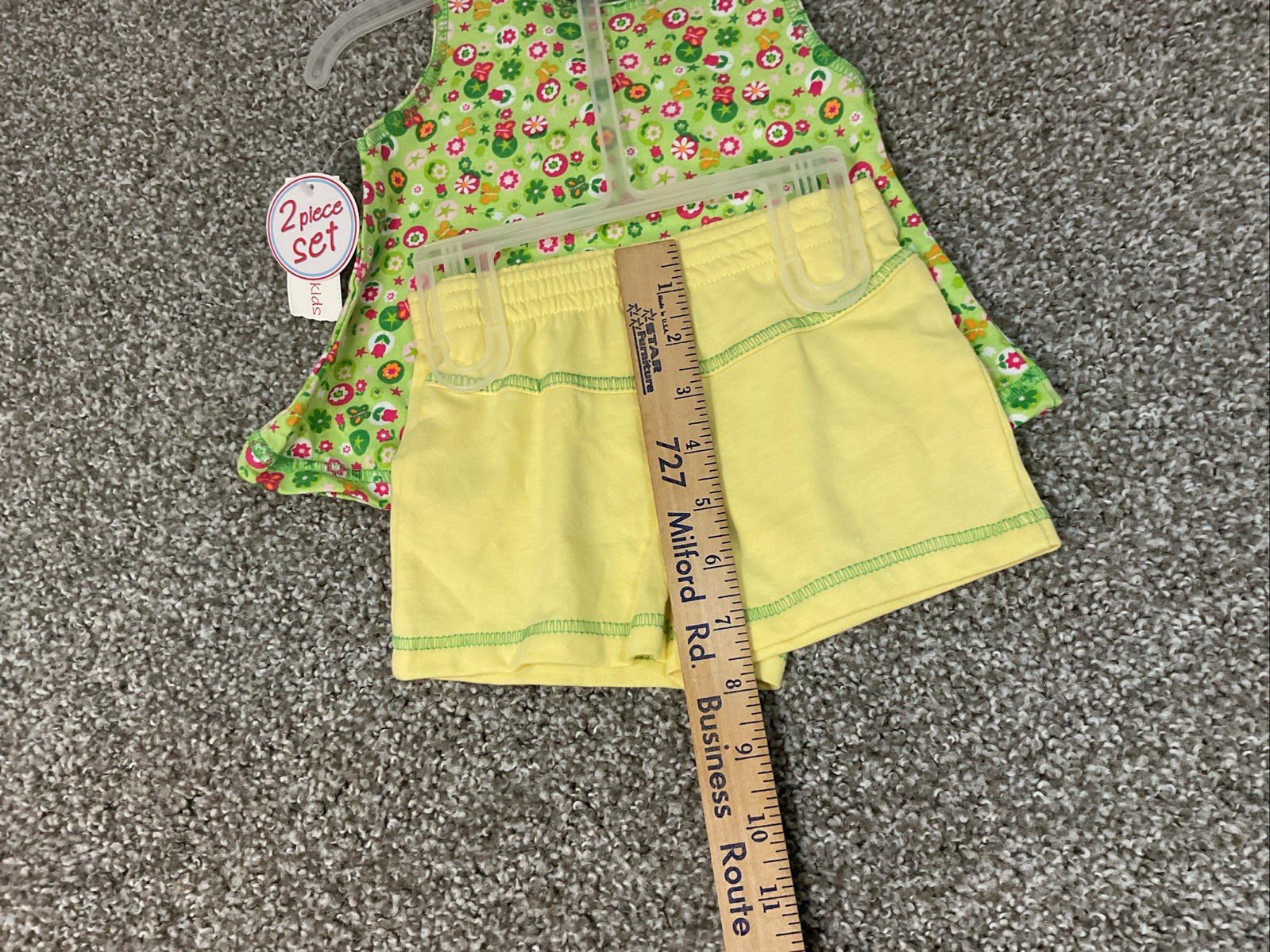 Wonter Kids 2 Pc Embroidered shorts outfit Sz 12 mo NWT NOS Y2K