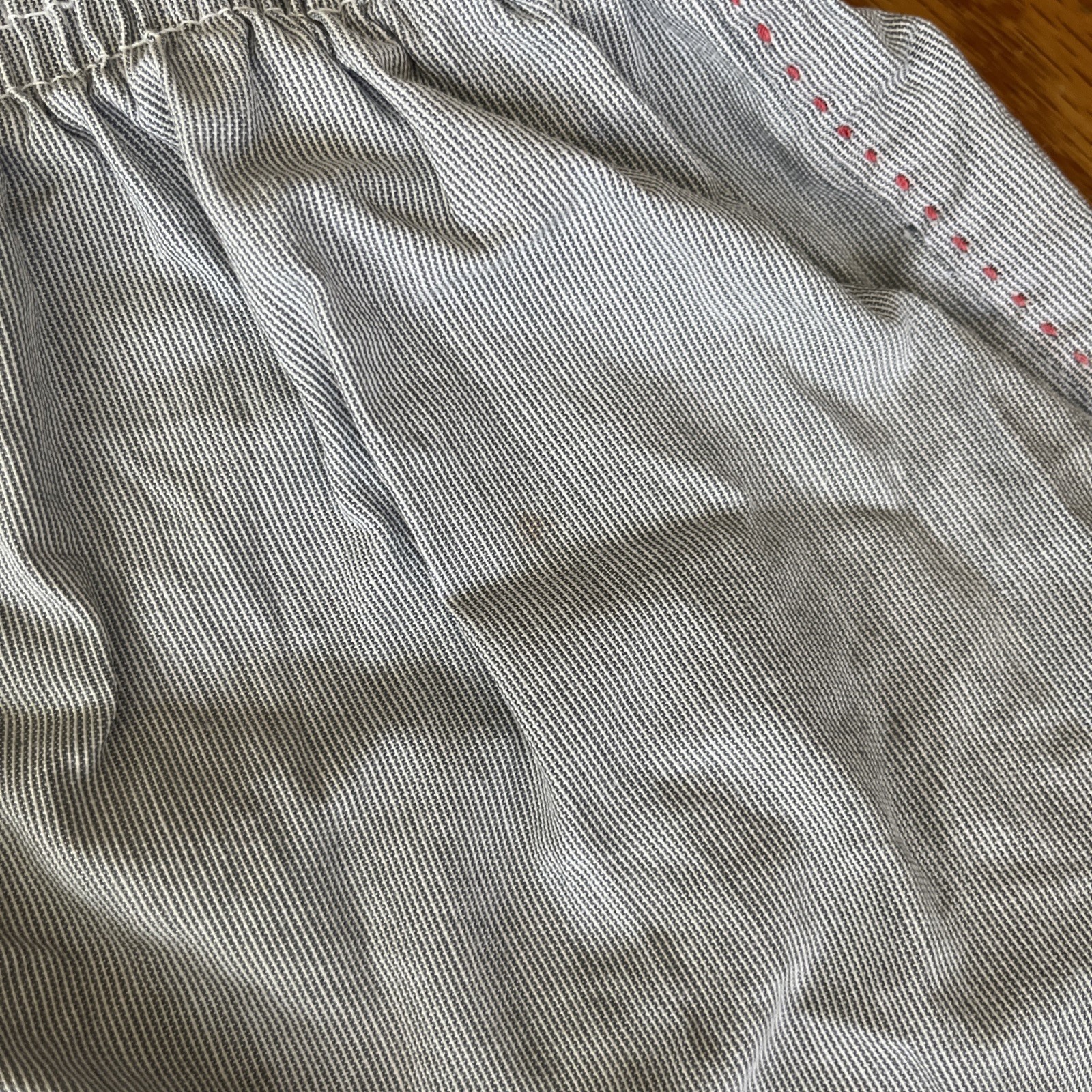 Vintage 1960s Stripe Suspender shorts Boxing Gloves, adjustable straps 9-12 mo.
