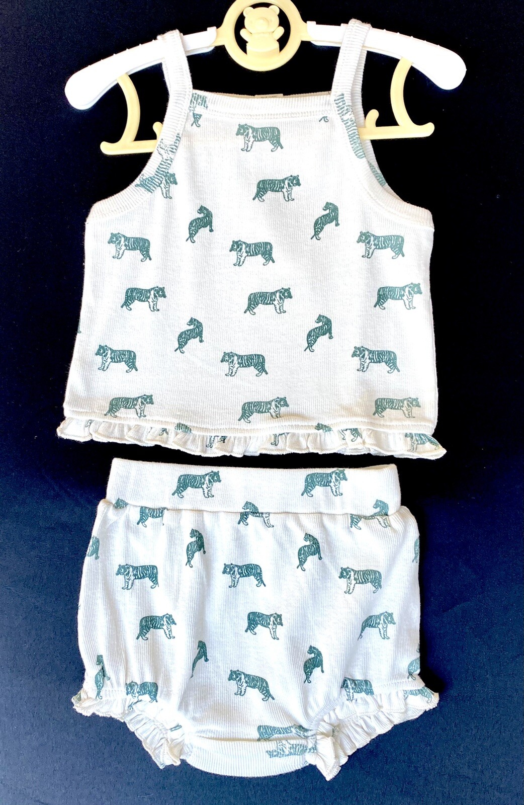 Kate Quinn Organic Cotton Top & Bloomer Set Tiger Retail $42 Price $29 12-18M
