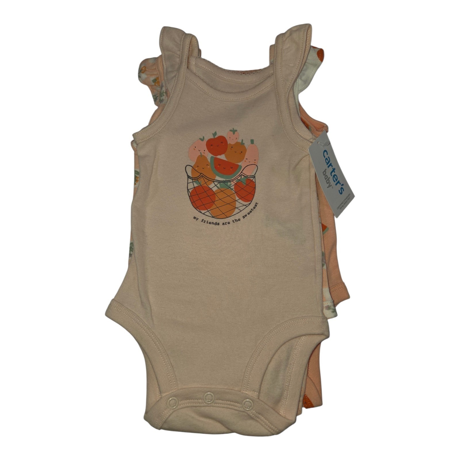 Carter’s Baby Girls 5-Piece Sleeveless Fruit Watermelon Peach Pink Size 3 Months