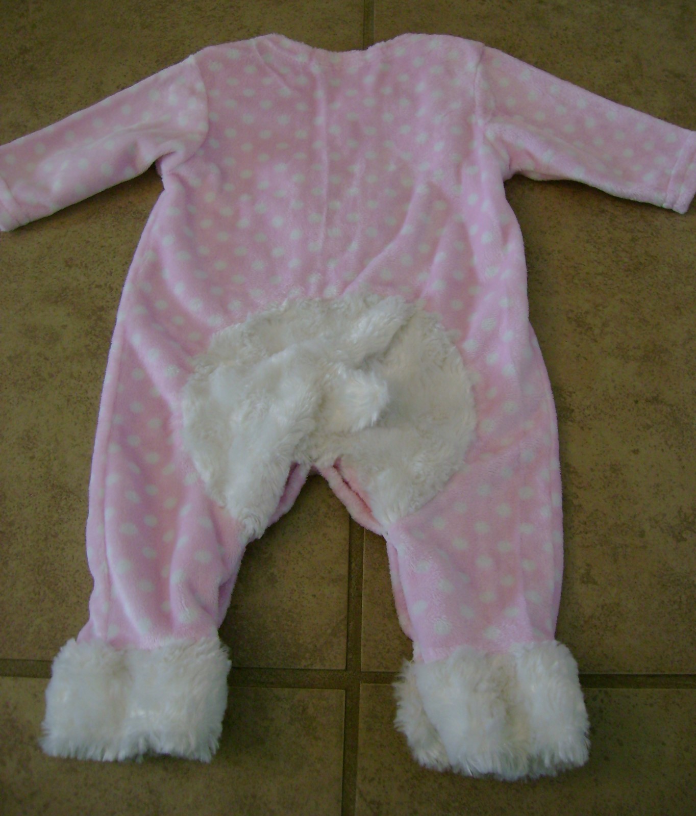 CachCach Baby Girls Outfit PINK PUPPY Dog Size 3-6 months Velour Fuzzy SOFT
