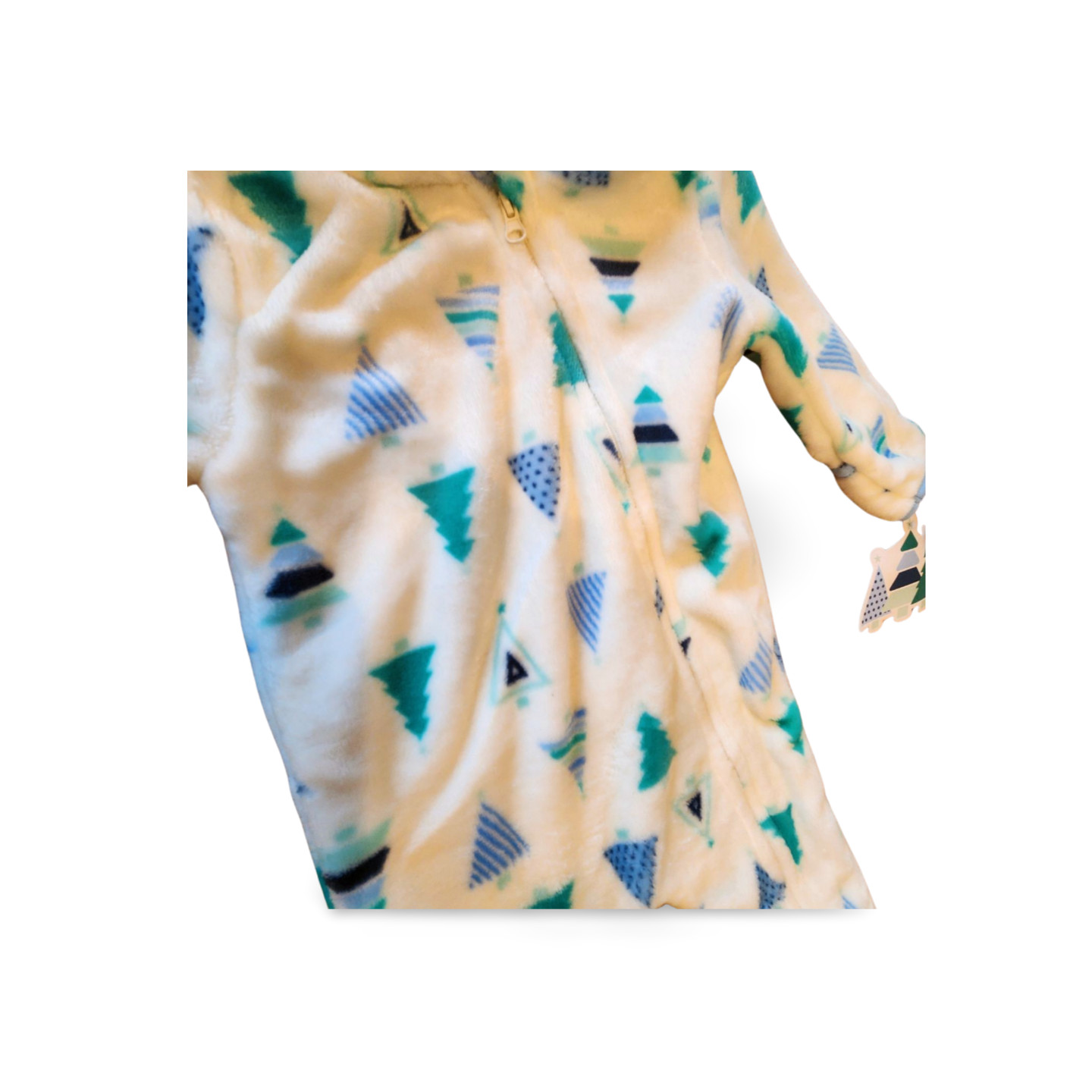 NWT Little Beginnings Tree Print Plush Bunting Pram 6-9M Unisex Hooded