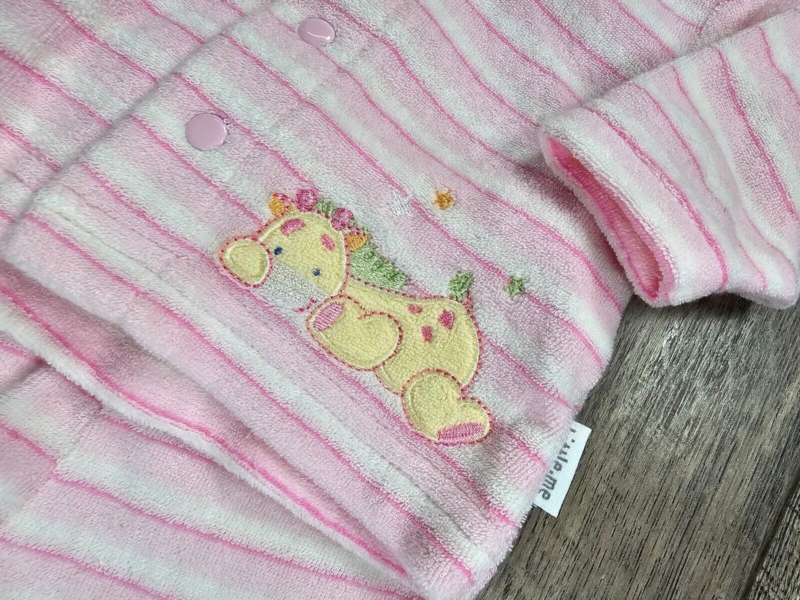 Baby Girl Clothes Little Me Preemie 2pc Terry Cloth Giraffe Footed Outfit