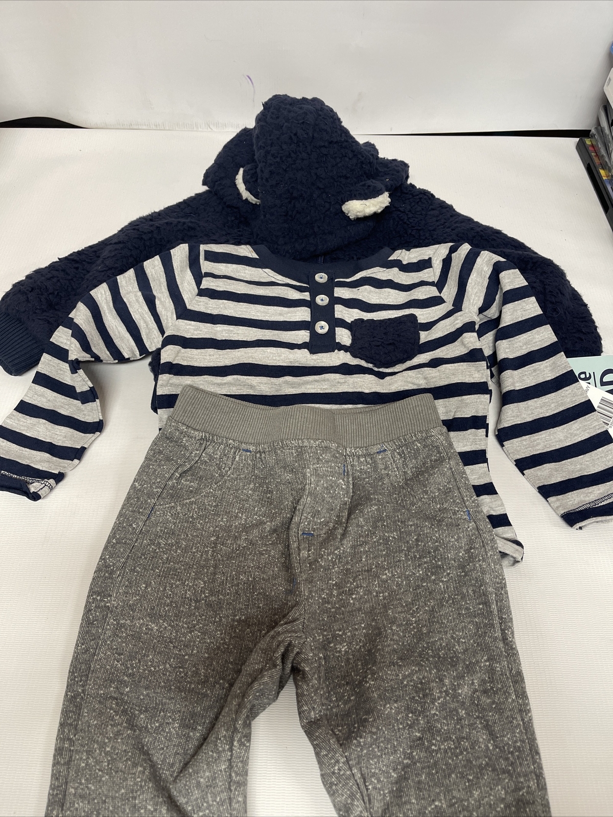 Boys LITTLE LAD Hooded Sherpa 3-PC Outfit Set! Size 3/6 Months Super Cute:)!