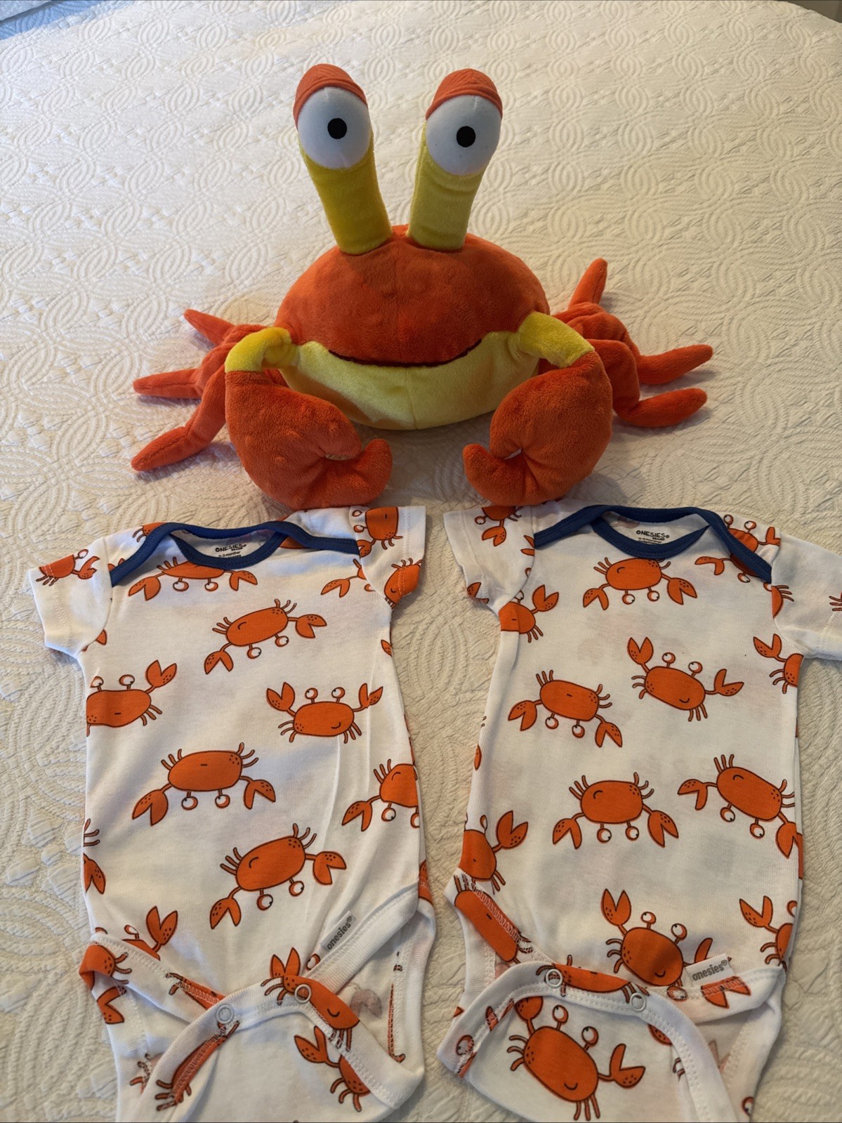 Twin boys newborn Orang Crab Set Created By Me ❤️ 2 Size 0-3M & plush Crab