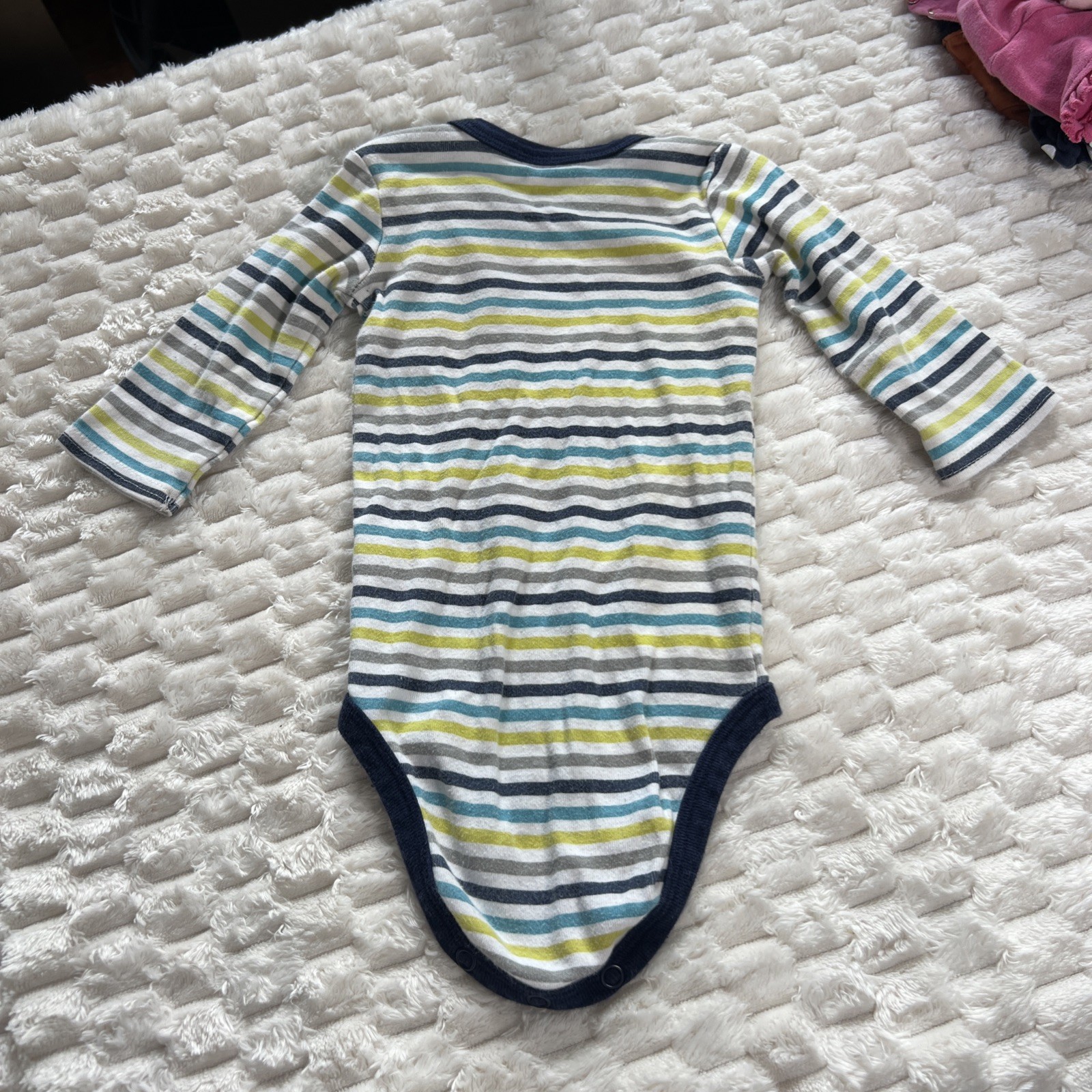 5 Piece Lot Of Baby Clothes 12 Month Boys, Body Suits 100% Cotton Dino, Elephant