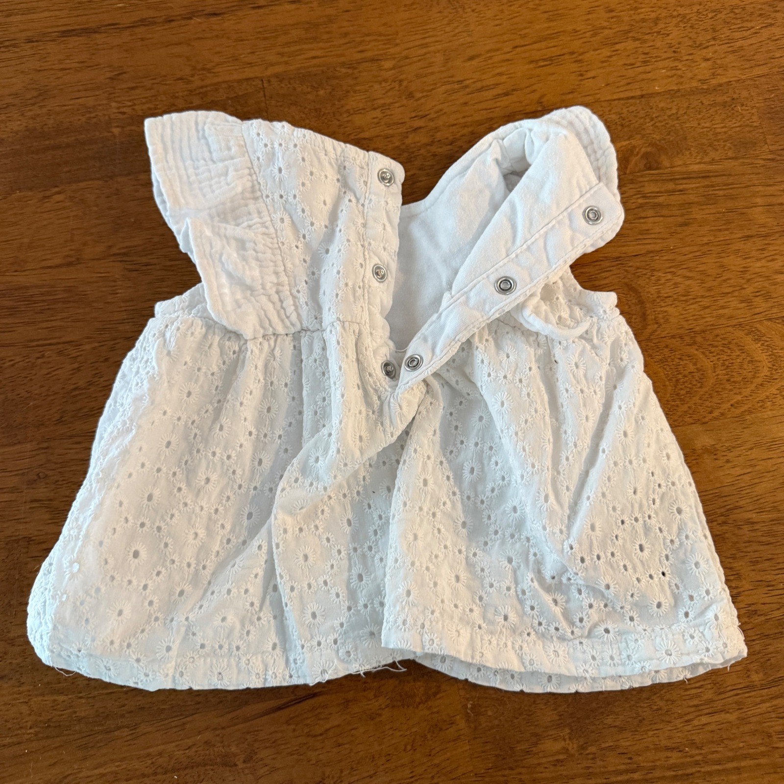 Cat & Jack Baby Girls White Eyelet Lace Dress & Bloomers 6-9M Boho Cottagecore