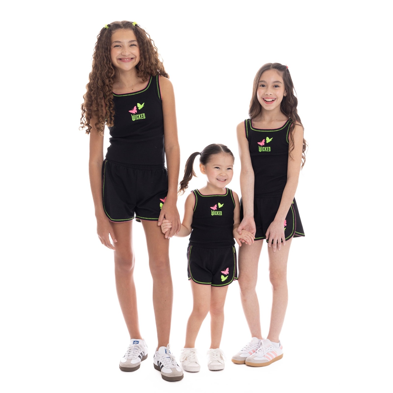 Wicked Girls Tank Top Shirt Tee Shorts Set Outfit Toddler 2T 3T Pink Green NWT