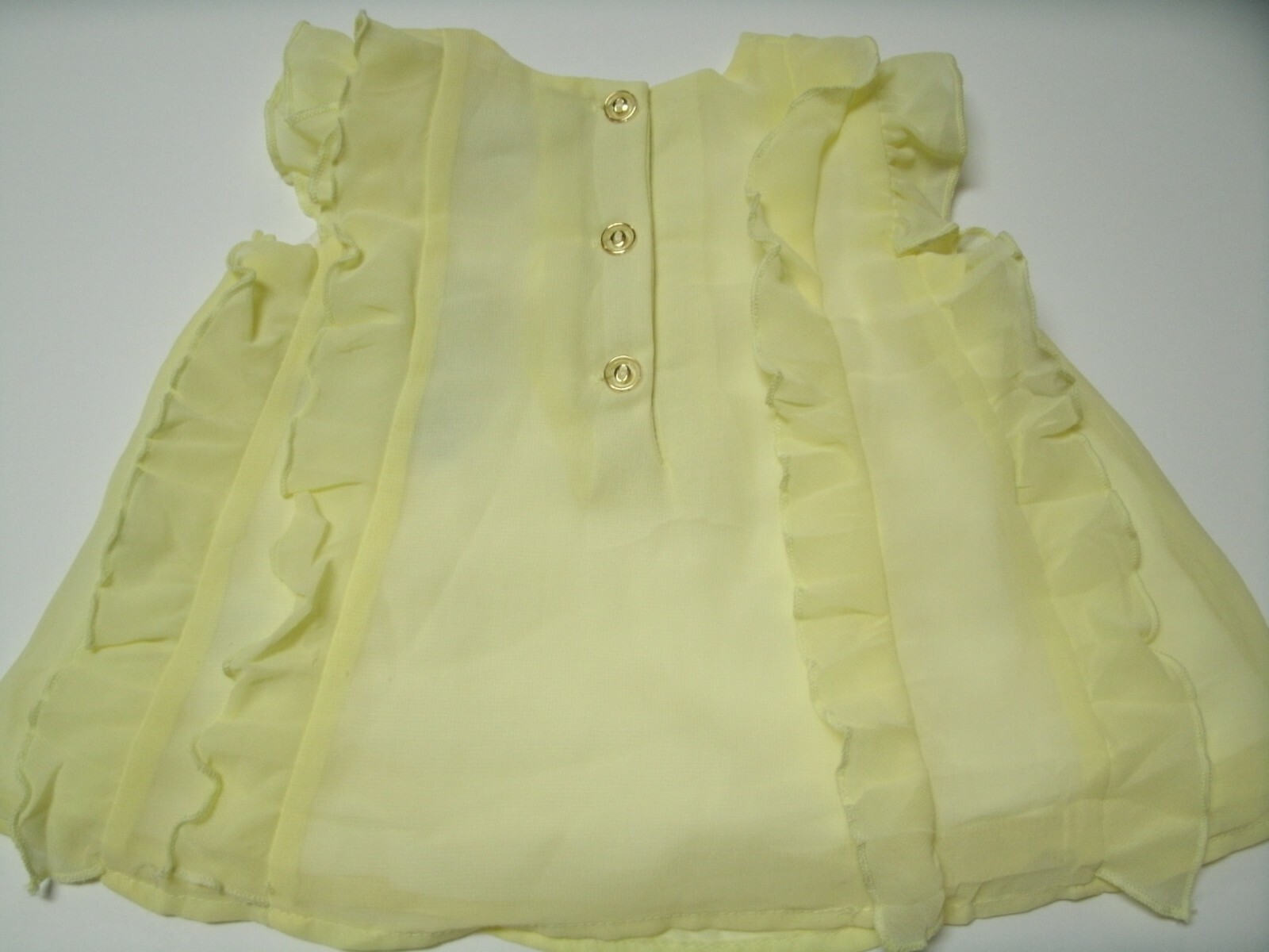 Cynthia Rowley Girls Outfit 2 Piece Top Shorts Yellow Ruffle Baby 3-6 Months New