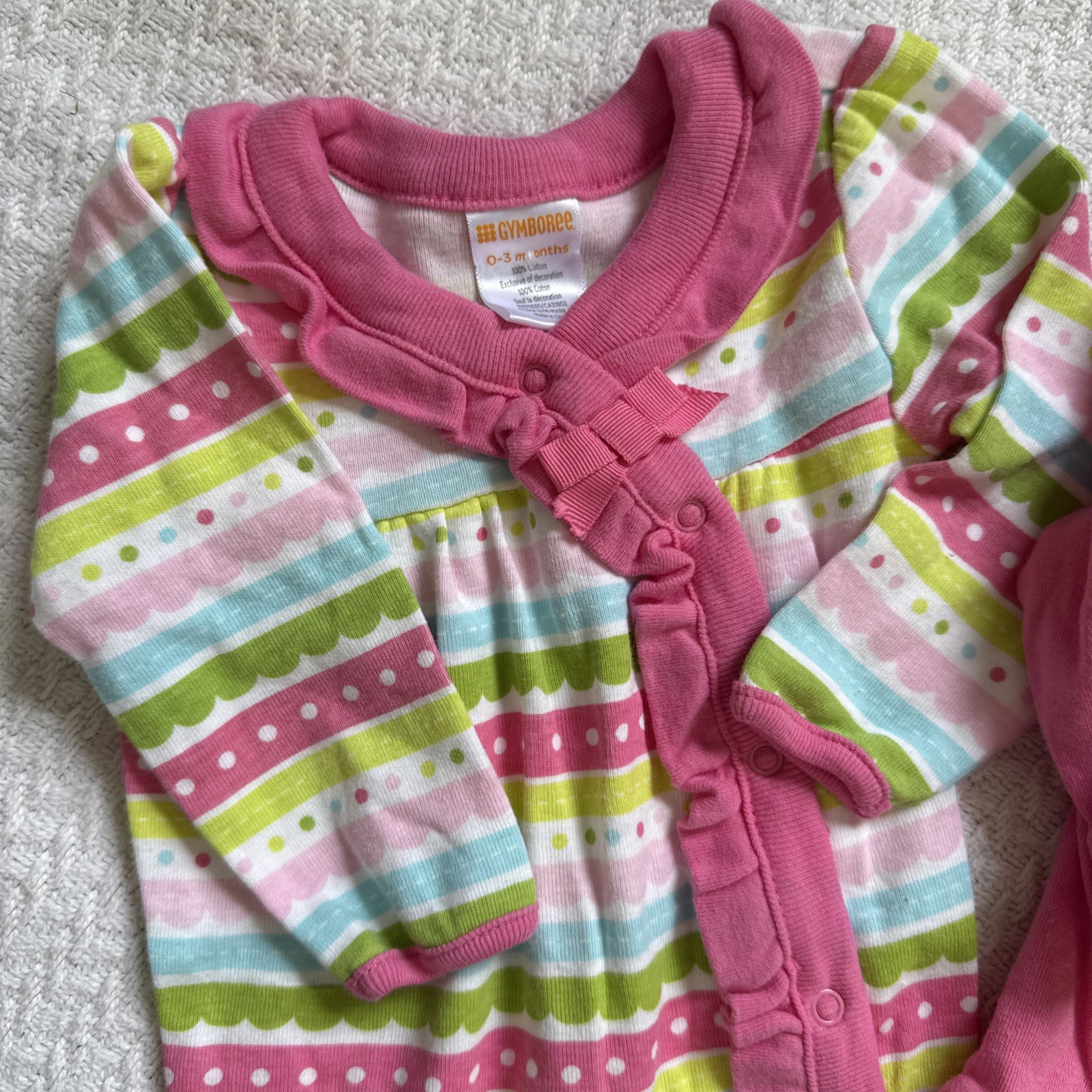 Baby Girl Clothes New Gymboree 0-3 Month Cupcake Footed Gymmies Jacket Outfit