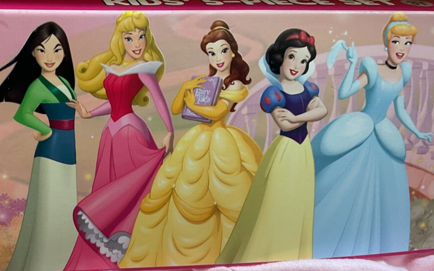 Disney Princess Toddler Girls 5 piece Set-3 Shirts, 1 Skort,1 Pants Size 3T NEW