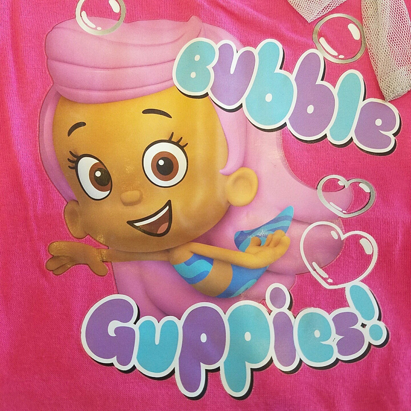 Bubble Guppies Molly Toddler Girl Pink Shirt & Gray Leggings Outfit Set New 4T