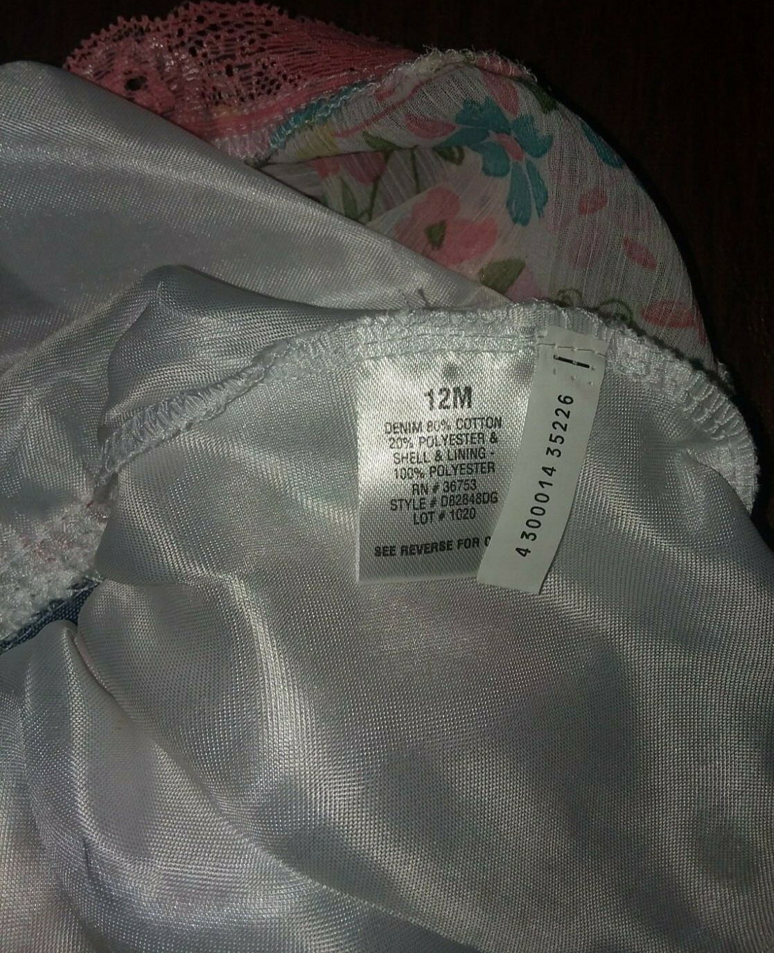 DDG Darlings Infant Toddler Girls Two Piece dress shirt leggings 12 month