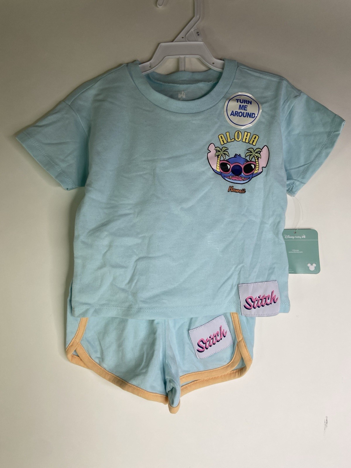 Disney Lilo and Stitch 2 Piece T-Shirt Top Shorts Set Outfit Toddler 24 Months