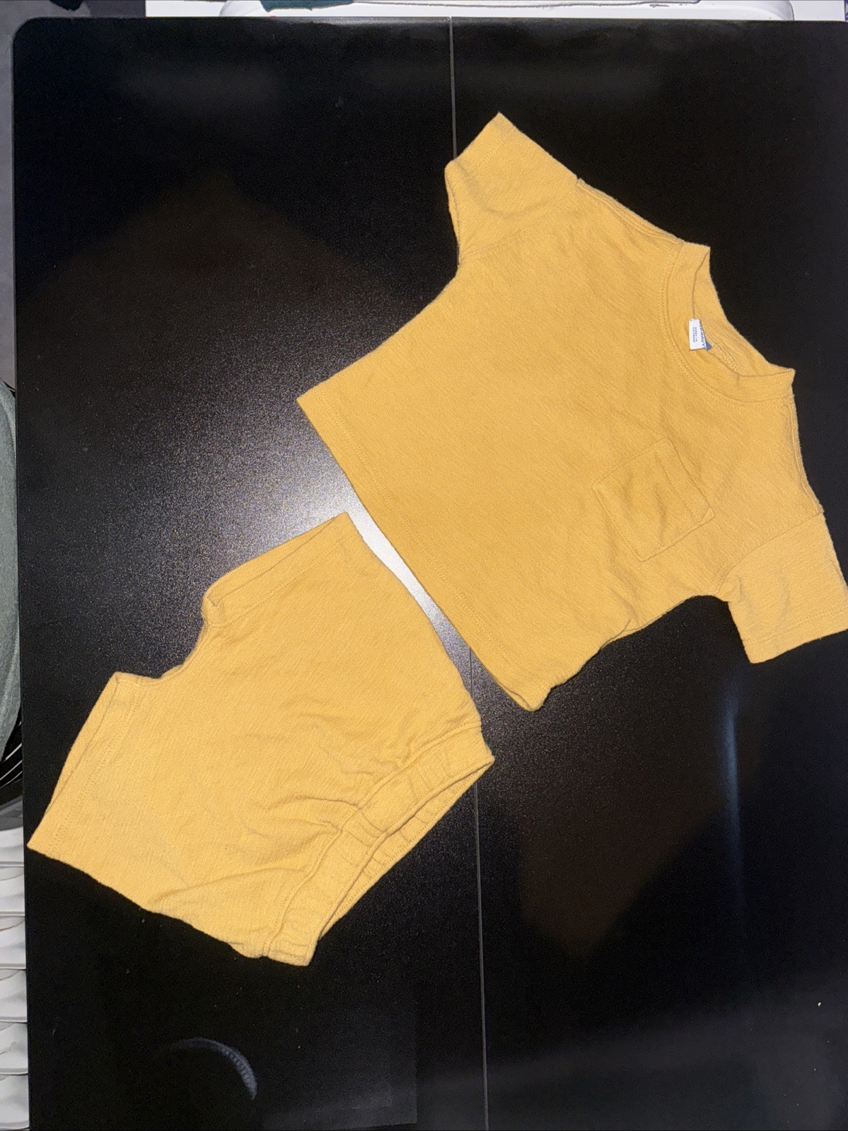 Old Navy Mustard Yellow 2pc Set Baby Toddler 6-12m