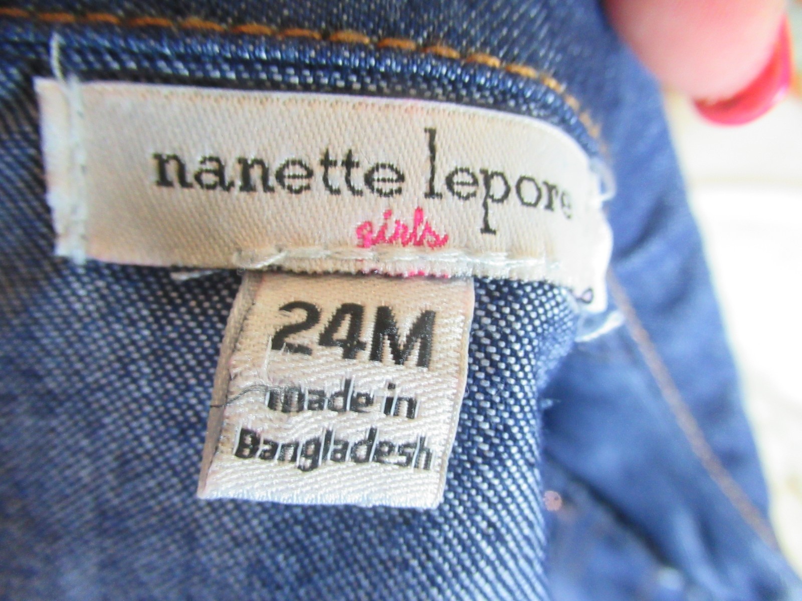 Nanette Lepore Girls 24M Outfit Jean Jacket Floral Dress Embroidery