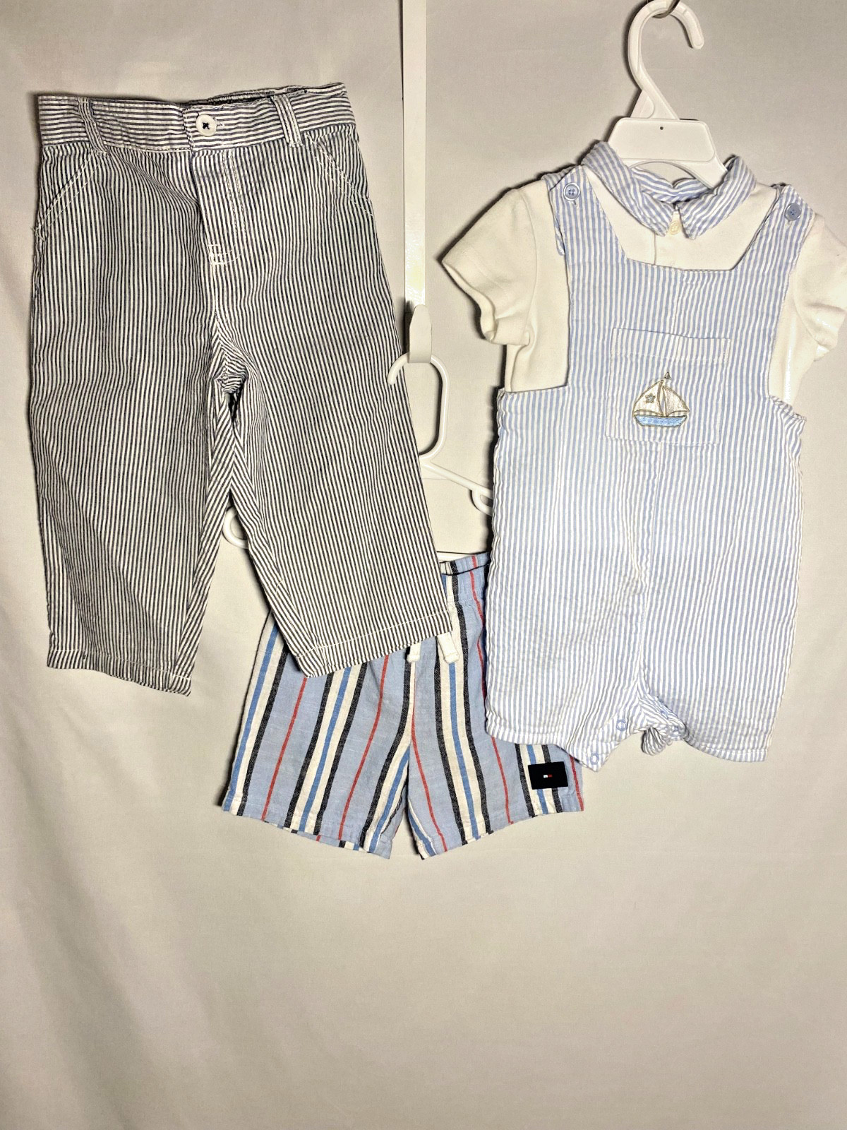 Boy’s Summer Bundle, Size 18 Months, 1 Shirt, 1 pant, 1 shorts, 1 overall