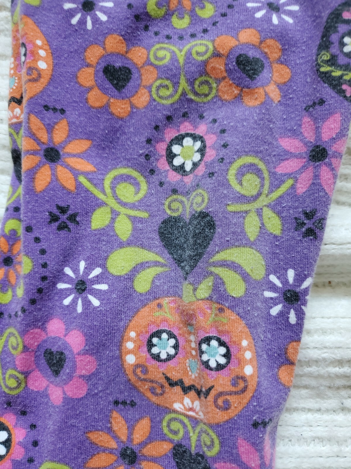 Rare Editions Girls 4T Halloween Tutu Dress & Legging Set Día de Muertos Outfit