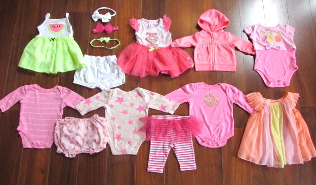 CHILDREN’S PLACE + CARTER’S + BUNDLES Lot of 14! 0-3 M Newborn Baby Girl Clothes