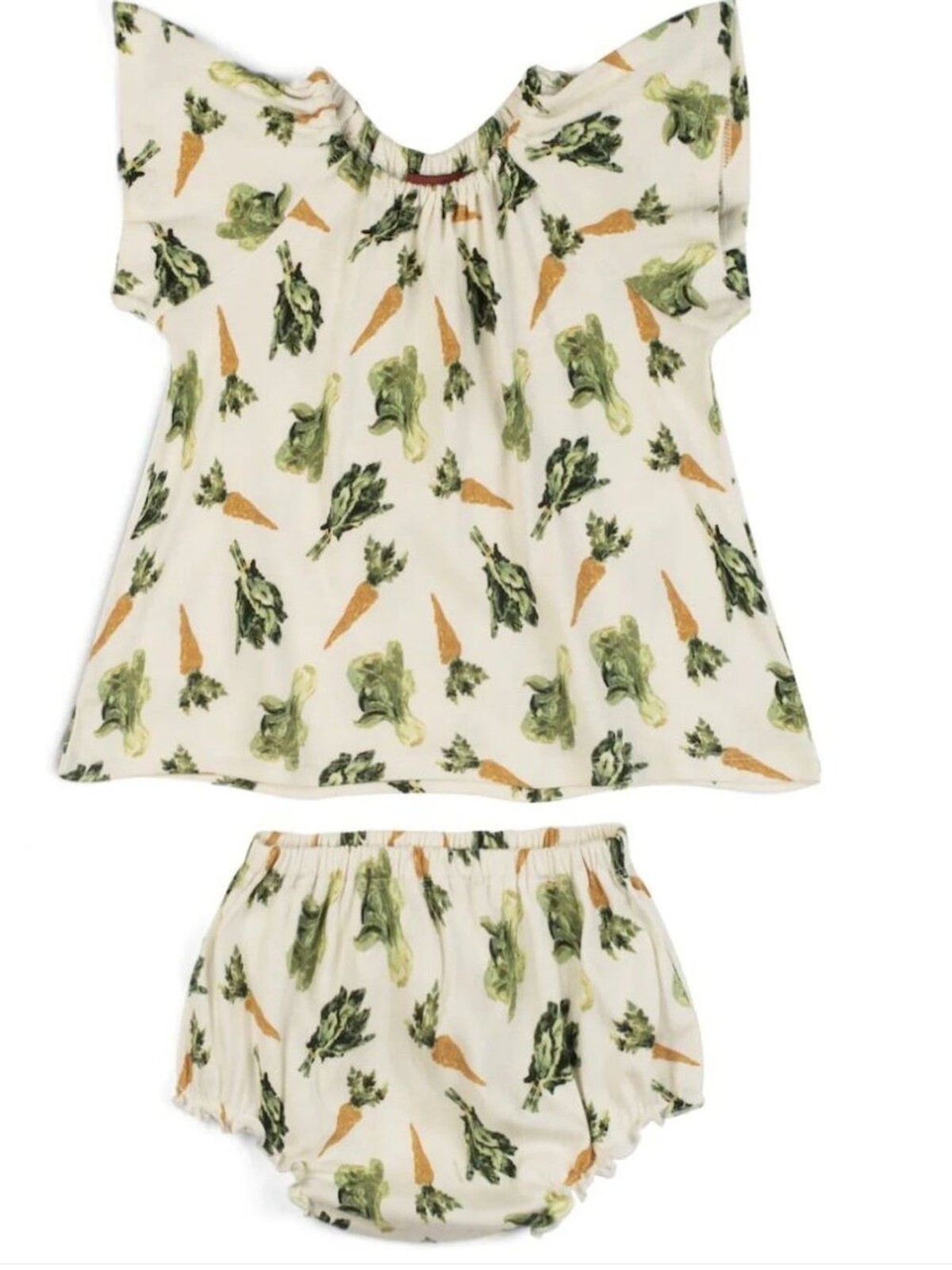MILKBARN Fresh Veggies Organic Cotton Dress & Bloomer Set- 3-6 months NWT