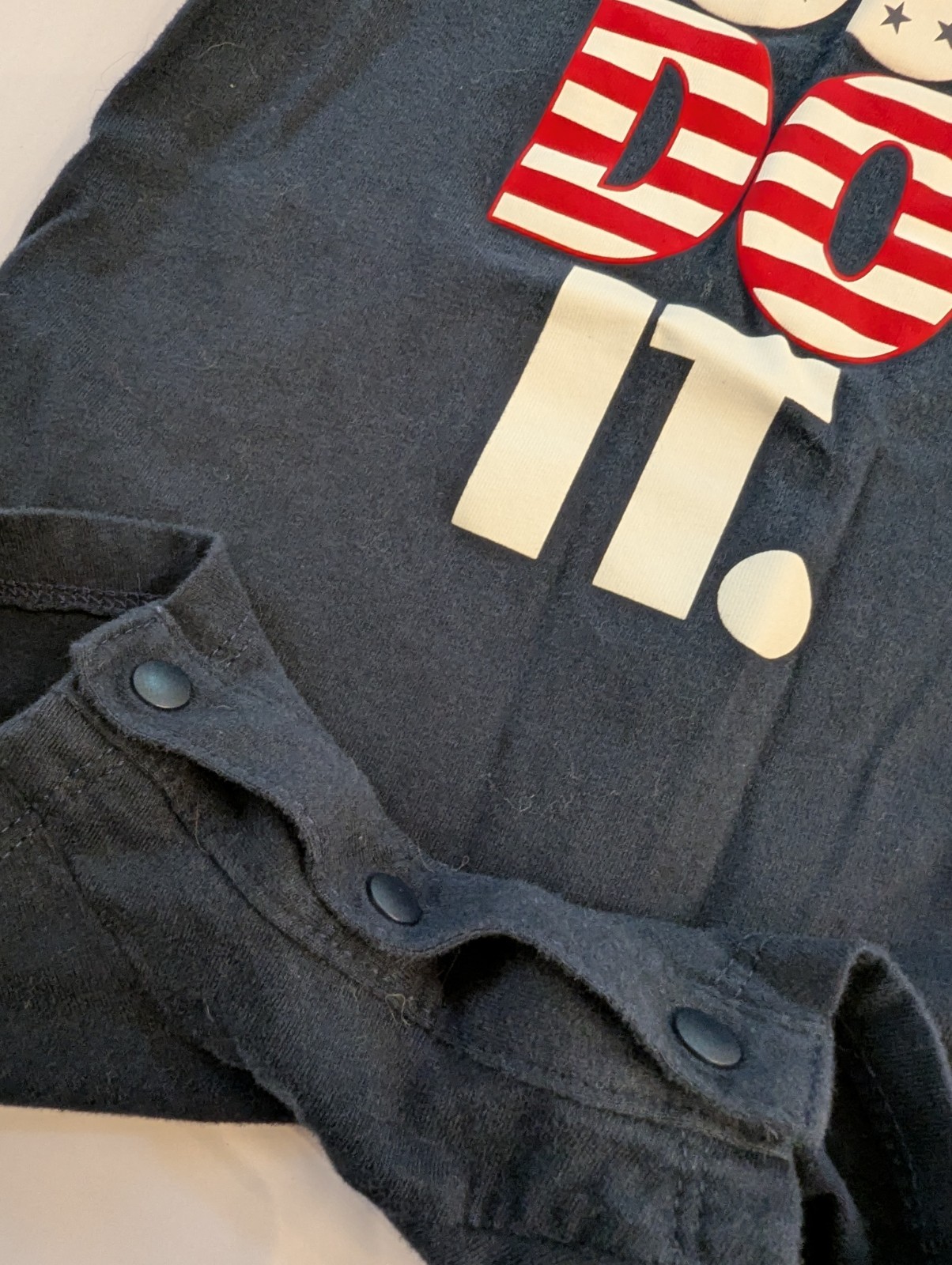 NIKE JUST DO IT Romper Patriotic Bodysuit Blue 4th Of July Baby Size 6 Months