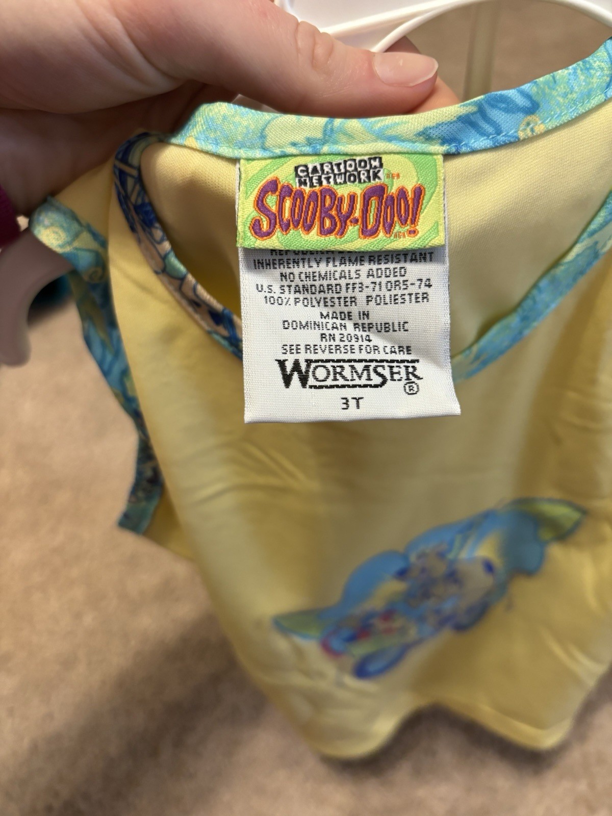 Vintage yellow Scooby-Doo tank top and shorts set