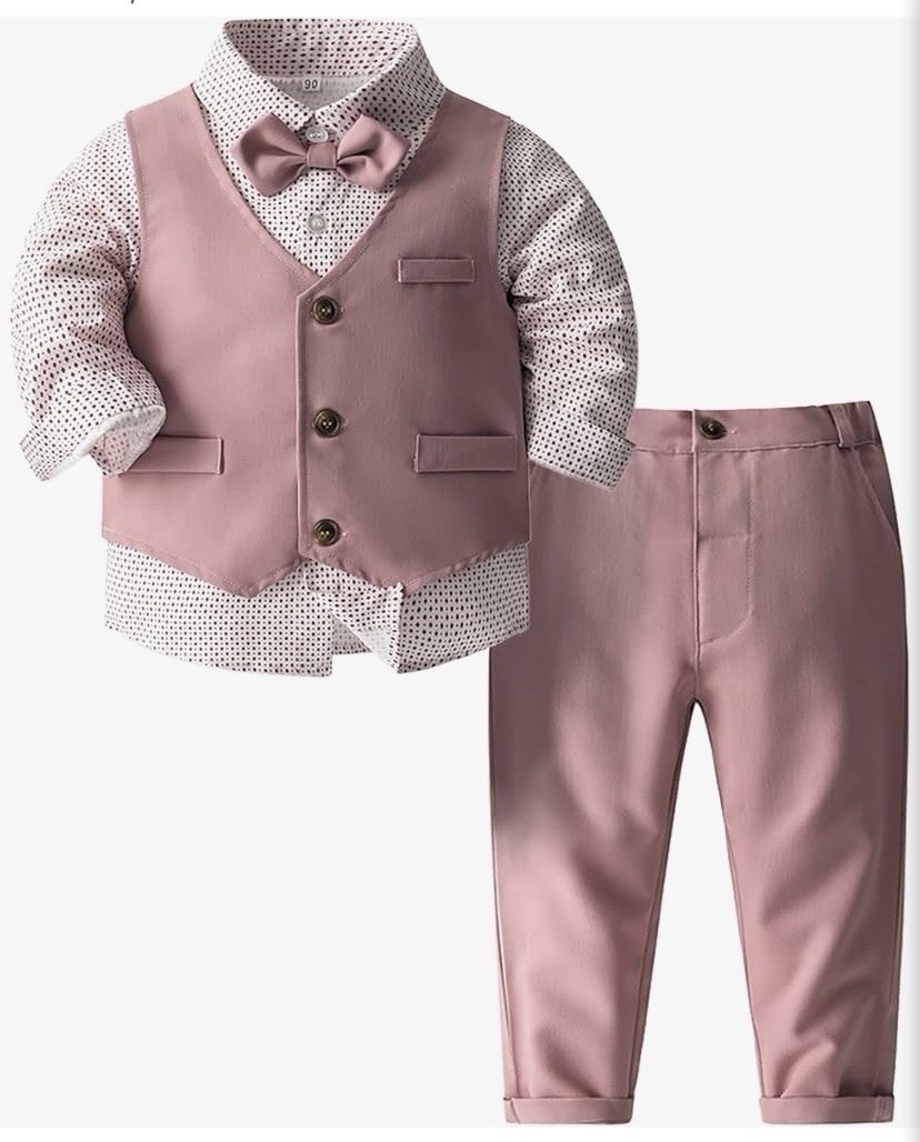 toddler boy dress clothes boys wedding outfit Size 6-12 Months