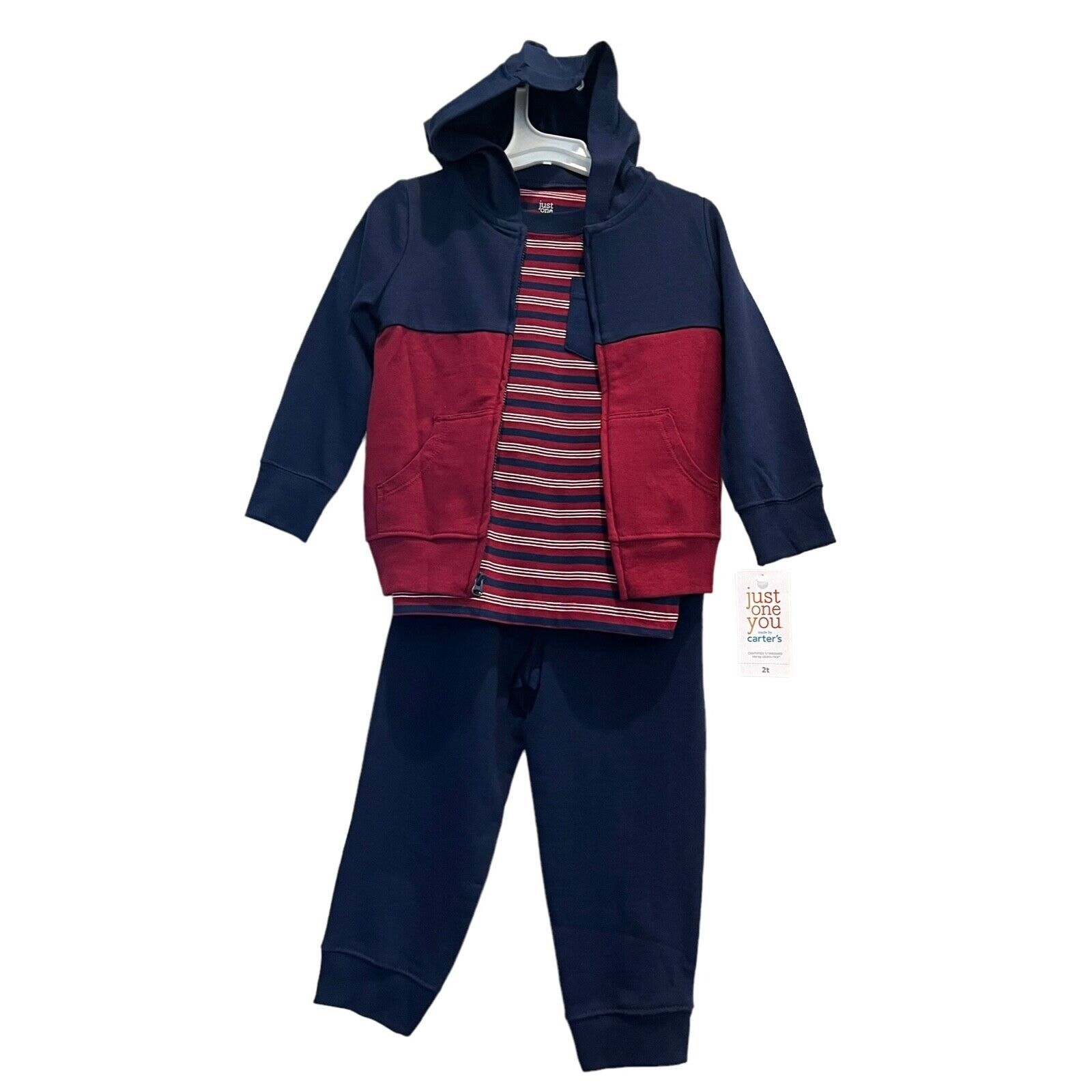 Boys Clothes 3T Zip Hoodie Jacket Shirt & Pants Carters Pajamas 3pc Play Set New